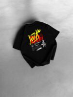 Мужская Черная Футболка Хлопок Оверсайз с Принтом “Just Do It”