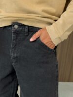 Мужские Широкие Графитовые Джинсы Багги - Джинсовые Штаны Baggy Прямого Кроя