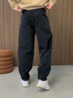 Мужские Широкие Графитовые Джинсы Багги - Джинсовые Штаны Baggy Прямого Кроя