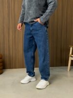 Мужские Широкие Синие Джинсы Багги - Джинсовые Штаны Baggy Прямого Кроя