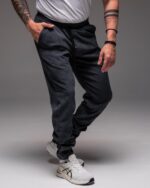 Мужские Графитовые Вельветовые Штаны Джоггеры на Резинках Внизу