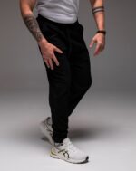 Мужские Черные Вельветовые Штаны Джоггеры на Резинках Внизу