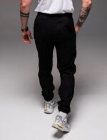 Мужские Черные Вельветовые Штаны Джоггеры на Резинках Внизу