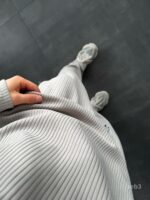Мужской Базовый Серый Костюм в Рубчик  - Кофта Поло + Штаны на Резинке