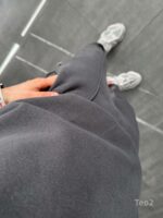 Мужской Графитовый Костюм на Весну Осень - Кофта с Высокой Горловиной на Замке + Штаны со Стрелками