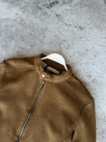 Мужская Демисезонная Коричневая Куртка - Классическая на Молнии