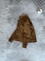 Мужская Демисезонная Коричневая Куртка - Классическая на Молнии