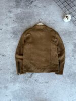 Мужская Демисезонная Коричневая Куртка - Классическая на Молнии