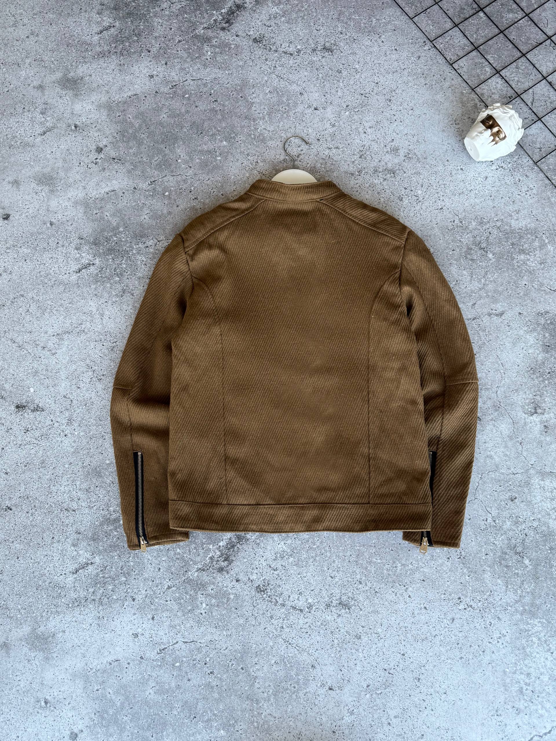 photo_2025-09-12_16-04-13 (2) Мужская Демисезонная Коричневая Куртка - Классическая на Молнии