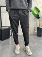 Мужские Свободные Графитовые Штаны Брюки Бананы в Полоску