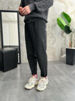 Мужские Свободные Графитовые Штаны Брюки Бананы в Полоску