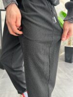 Мужские Свободные Графитовые Штаны Брюки Бананы в Полоску