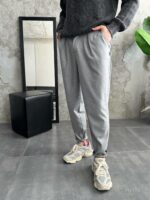 Мужские Свободные Серые Штаны Брюки Бананы в Полоску