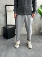 Мужские Свободные Серые Штаны Брюки Бананы в Полоску