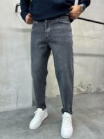 Мужские Темно-Серые Джинсы Свободного Кроя - Джинсовые Штаны Мом