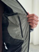 Мужская Зимняя Глянцевая Черная Куртка Стеганая с Капюшоном