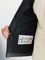 Мужская Зимняя Темно-Серая Куртка с Капюшоном - Стеганая Дутик с Накладными Карманами