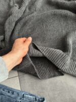 Мужской Базовый Графитовый Свитер Зип - Вязаный с Высокой Горловиной на Замке