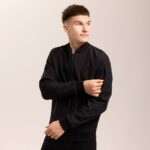 Мужской Базовый Черный Бомбер - Куртка Софтшелл на Молнии