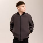 Мужской Базовый Графитовый Бомбер - Куртка Софтшелл на Молнии