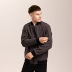 Мужской Базовый Графитовый Бомбер - Куртка Софтшелл на Молнии