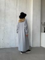 Женский Длинный Серый Кардиган - Мягкий Пушистый Свободного Кроя