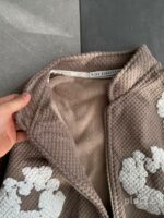 Мужской Теплый Флисовый Костюм Мокко с Принтами - Кофта на Змейке + Штаны