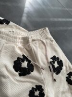 Мужской Теплый Флисовый Молочный Костюм с Принтами - Кофта на Змейке + Штаны