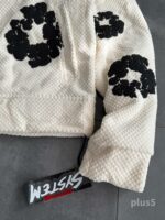 Мужской Теплый Флисовый Молочный Костюм с Принтами - Кофта на Змейке + Штаны