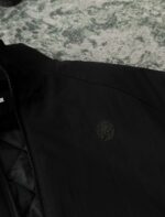 Мужская Демисезонная Черная Куртка под Горло на Подкладке