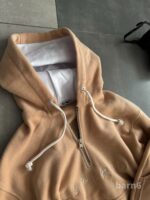 Мужской Теплый Бежевый Костюм Флисовый - Худи с Замком + Штаны Джоггеры