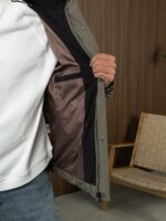 Мужская Зимняя Куртка Хаки - Стеганая с Капюшоном и Фиксаторами