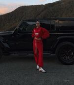 Женский Утепленный Красный Спортивный Костюм на Флисе - Кофта с Зип Воротником + Штаны Джоггеры