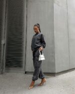 Женский Графитовый Костюм Тройка Варенка - Майка + Свитшот + Штаны