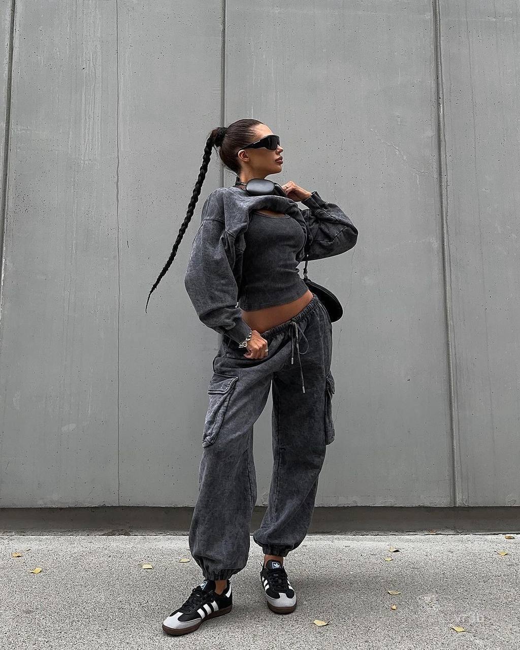 photo_2025-10-24_21-27-36 (2) Женский Графитовый Костюм Тройка Варенка - Майка + Свитшот + Штаны