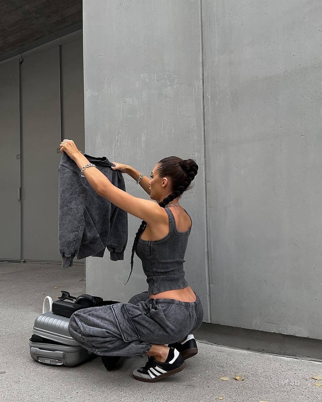 photo_2025-10-24_21-27-37 Женский Графитовый Костюм Тройка Варенка - Майка + Свитшот + Штаны