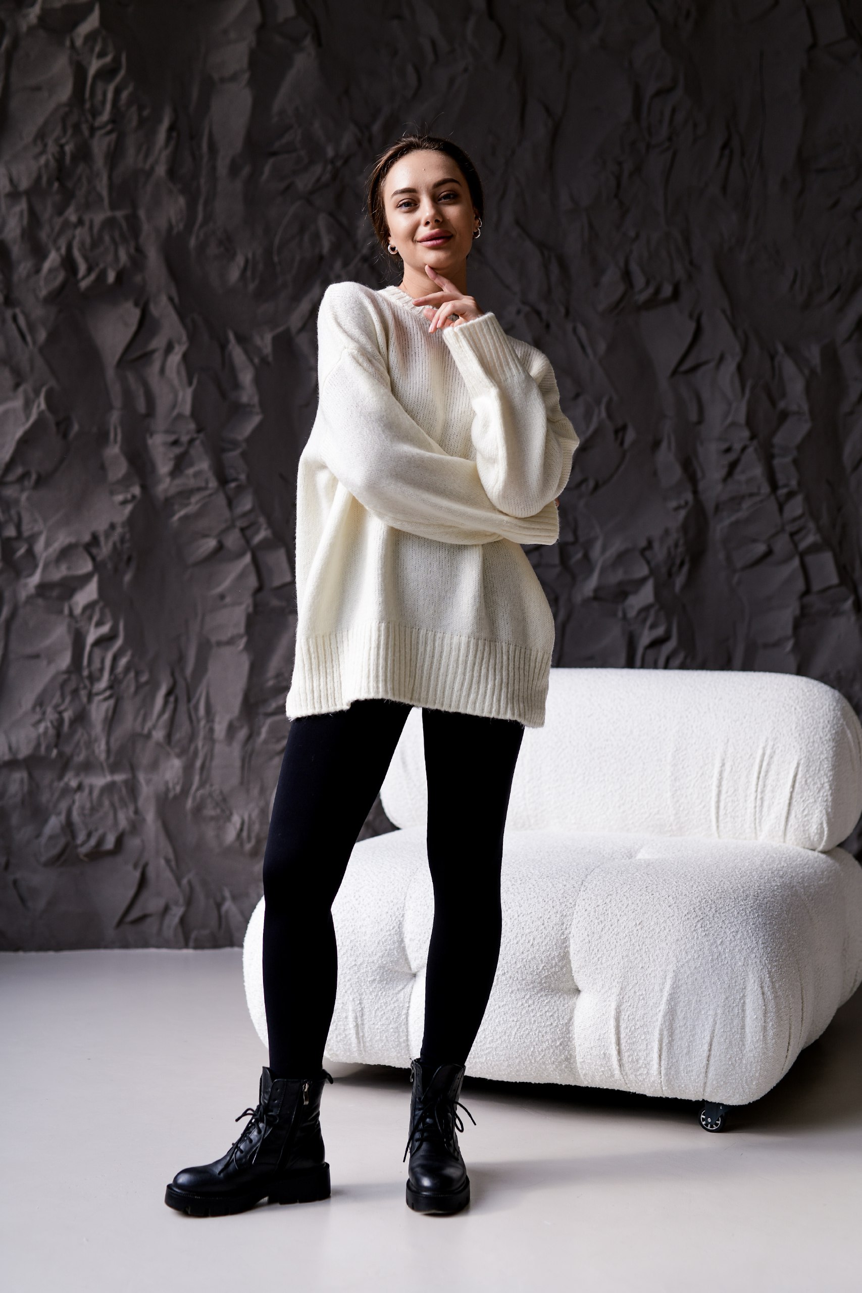 photo_2025-10-25_17-51-04 (2) Женский Теплый Объемный Молочный Свитер Свободного Кроя