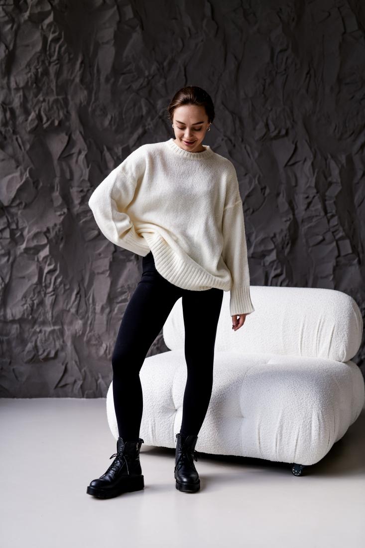 photo_2025-10-25_17-51-07 (2) Женский Теплый Объемный Молочный Свитер Свободного Кроя