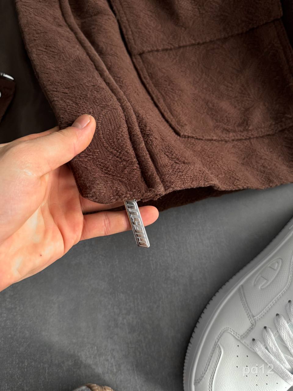 photo_2025-10-26_20-19-06 Мужской Коричневый Бомбер Свободного Кроя на Молнии - Текстурированный на Подкладке