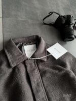 Мужской Графитовый Бомбер Свободного Кроя на Молнии - Текстурированный на Подкладке