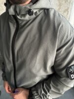 Мужской Серый Костюм Плащевка Свободного Кроя - Ветровка + Штаны Карго