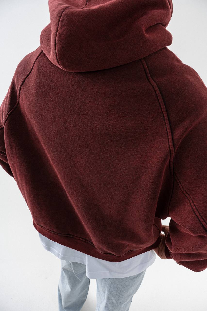 photo_2025-10-27_12-19-08 Мужское Бордовое Худи Варенка Оверсайз - Теплое на Флисе