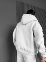 Мужской Базовый Теплый Серый Спортивный Костюм с Начесом на Молнии (Зипка + Штаны)