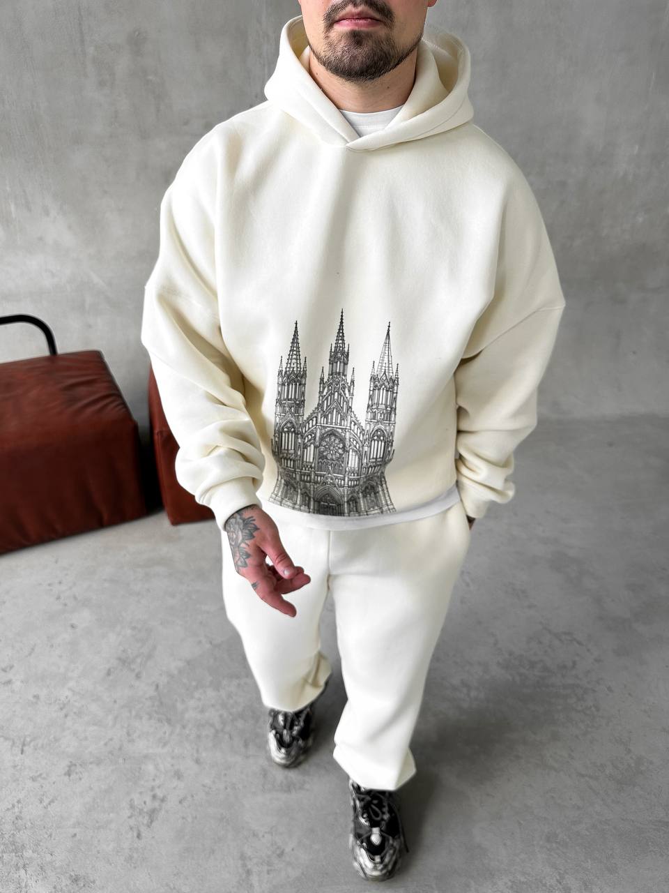 photo_2025-10-30_22-21-47 (2) Мужской Базовый Теплый Молочный Спортивный Костюм с Принтом – Толстовка Штаны с Начесом