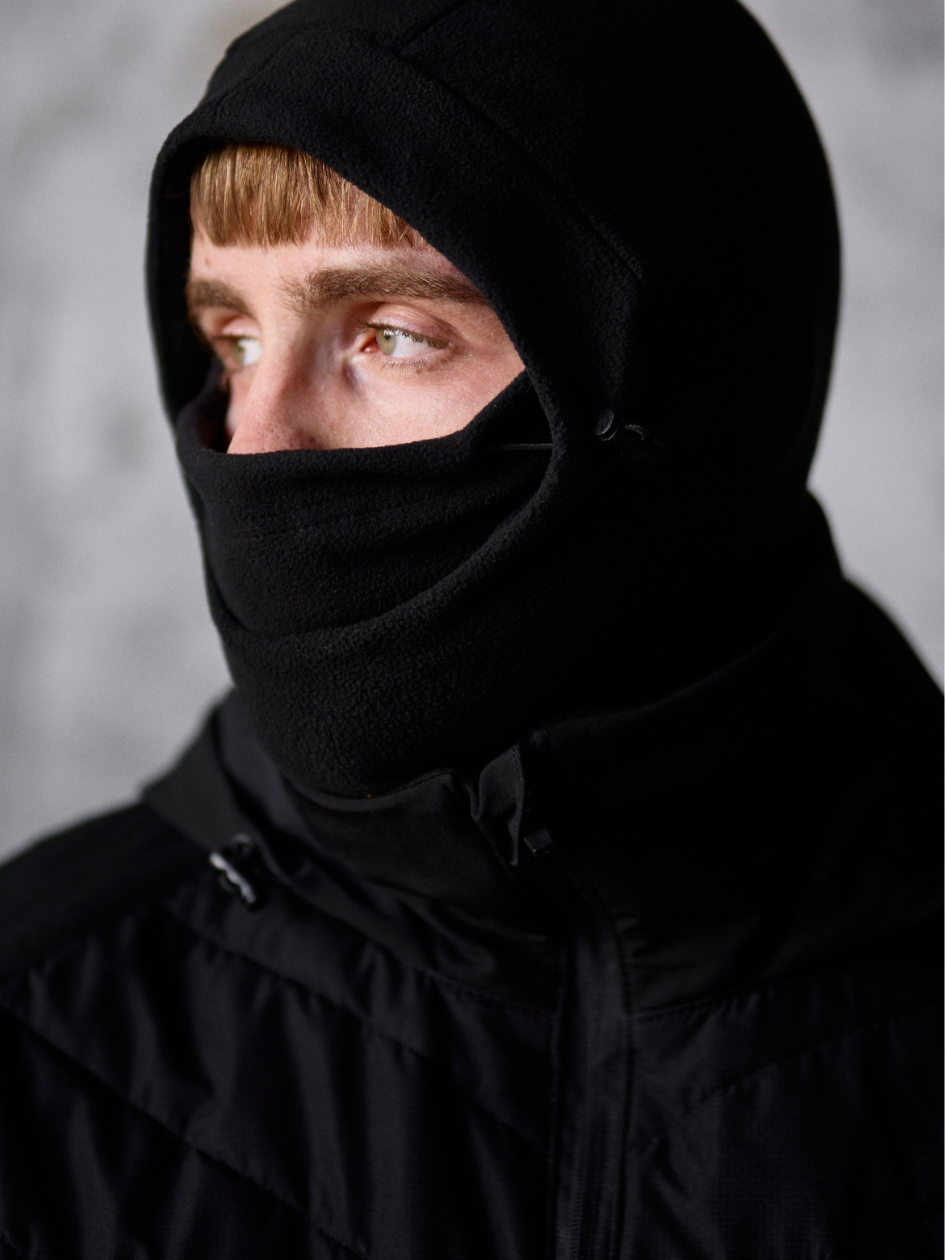 4bd9a8a5d9469a9441d4 Мужская Теплая Флисовая Черная Балаклава-Баф с Фиксаторами