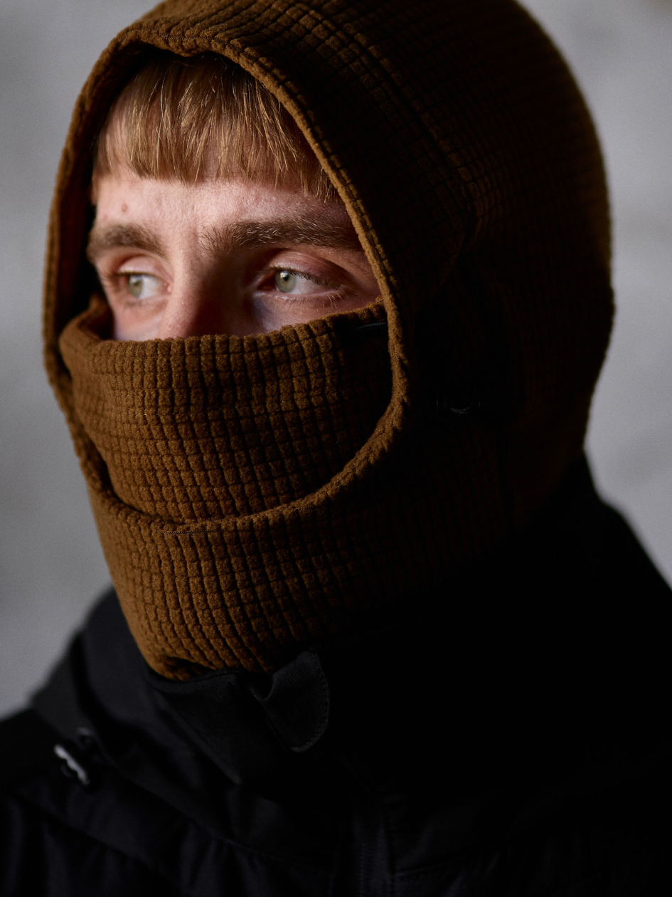 c1137f58376596b2413d Мужская Теплая Флисовая Коричневая Балаклава-Баф с Фиксаторами