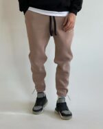 Мужские Утепленные Спортивные Штаны Мокко на Флисе - Базовые Джоггеры с Затяжками