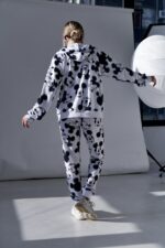 Женский Белый Спортивный Костюм Микки Маус - Зип Кофта на Молнии + Штаны Джоггеры