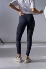 Женские Утепленные Базовые Графитовые Лосины Леггинсы