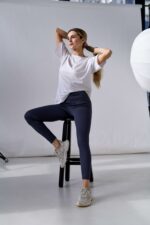 Женские Утепленные Базовые Графитовые Лосины Леггинсы